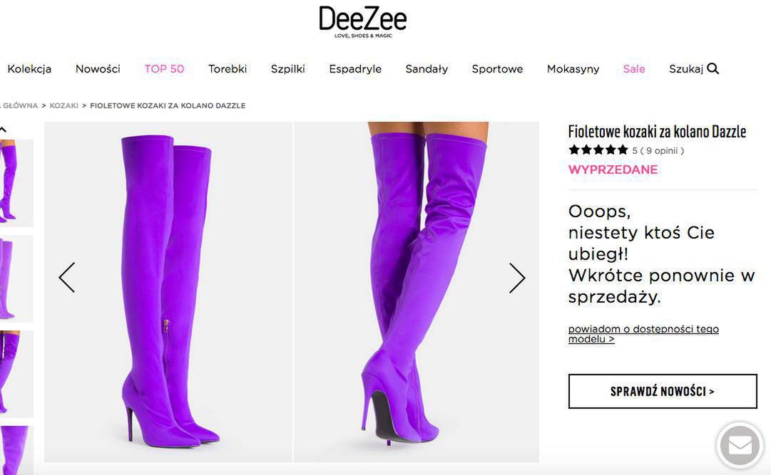 Fioletowe kozaki DeeZee