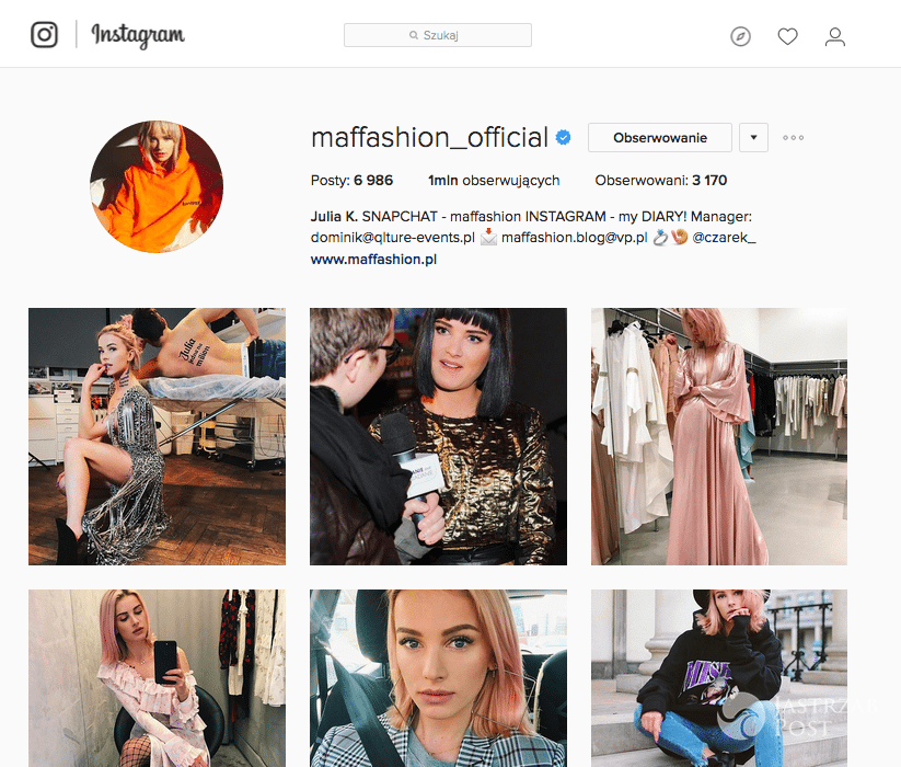 Ile fanów na Instagramie ma Maffashion?