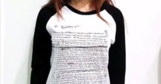 T-shirt z listem samobójczym Kurta Cobaina