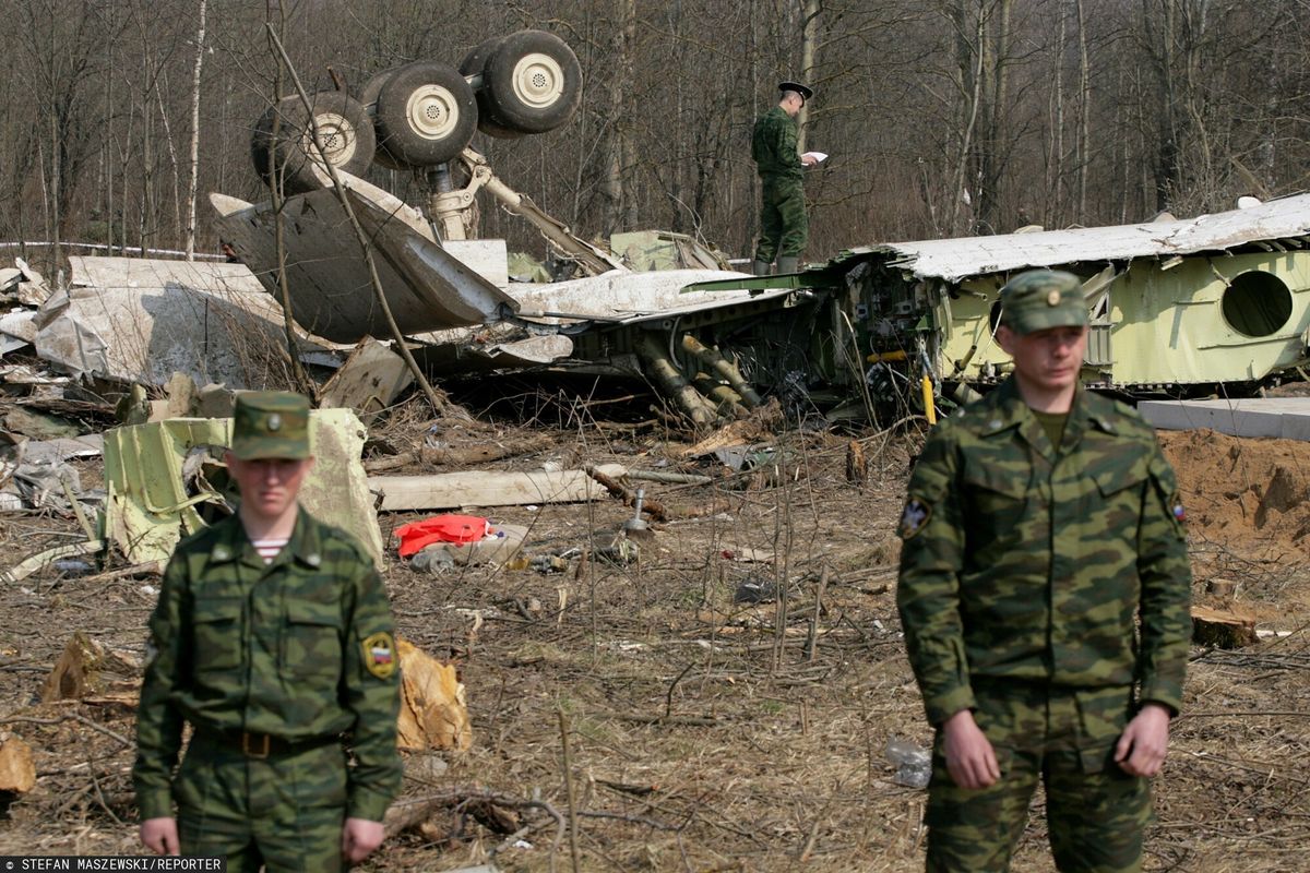13.04.2010, Smoleńsk. Miejsce katastrofy samolotu prezydenckiego Tu 154m