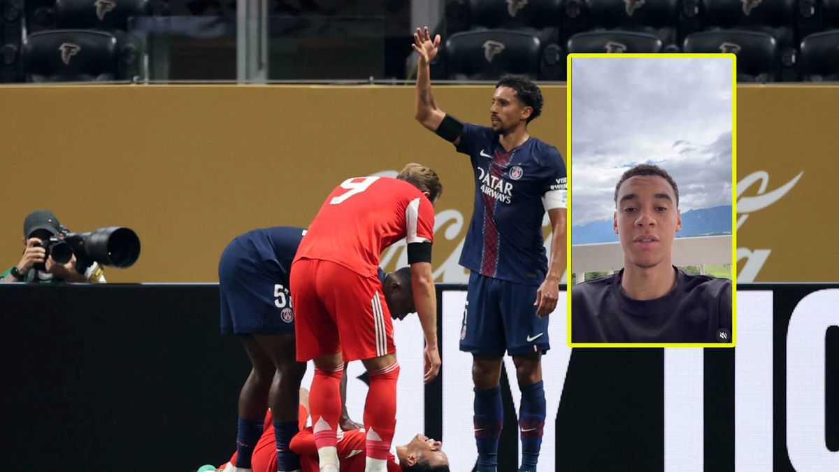 Getty Images / Alex Grimm/Instagram/Jamal Musiala / Kontuzja Jamala Musiali i jego film