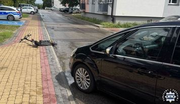Hulajnogą elektryczną wjechał pod forda. 40-latek był pod wpływem środków odurzających