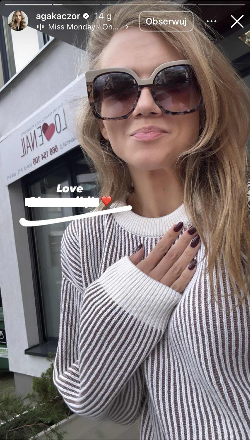 Agnieszka Kaczorowska pokazała jesienne paznokcie 
