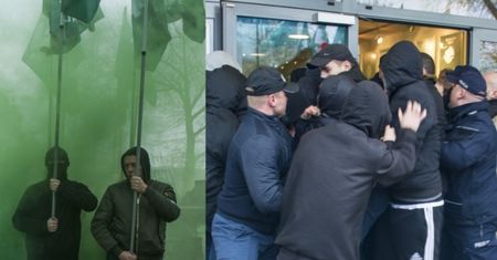 Narodowcy protestowali przeciwko "Klątwie"! Wrzucili do teatru dwie race...