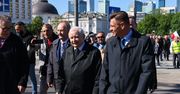 Kaczyński na miesięcznicy smoleńskiej. Mówił o "zamachu" i wskazał winnych