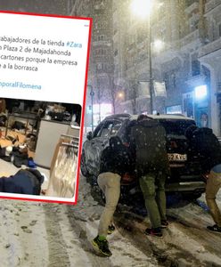 Ogromne opady śniegu w Hiszpanii. Ponad 100 osób utknęło na noc w centrum handlowym