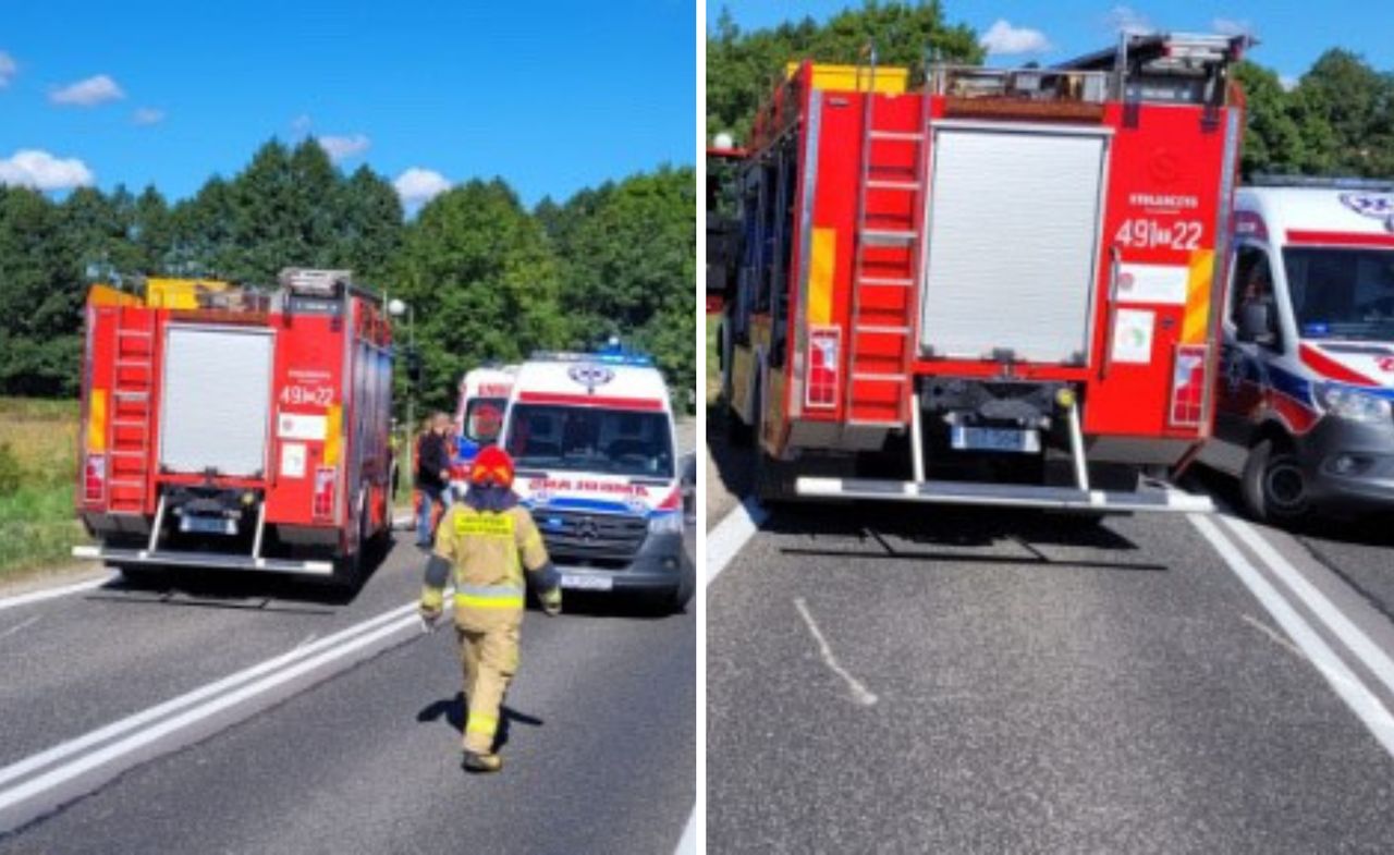 Lubienia. Rodzina potrącona na chodniku