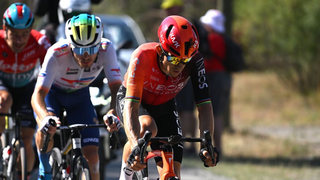 Getty Images / Dario Belingheri / Na zdjęciu: Michał Kwiatkowski (na prowadzeniu)