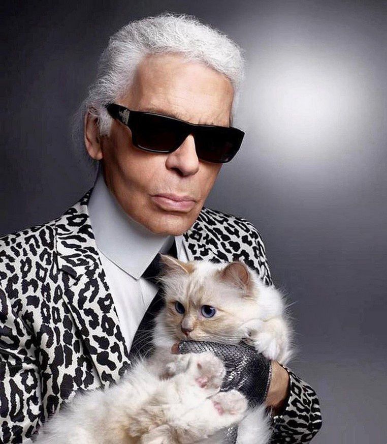 Karl Lagerfeld with Choupette