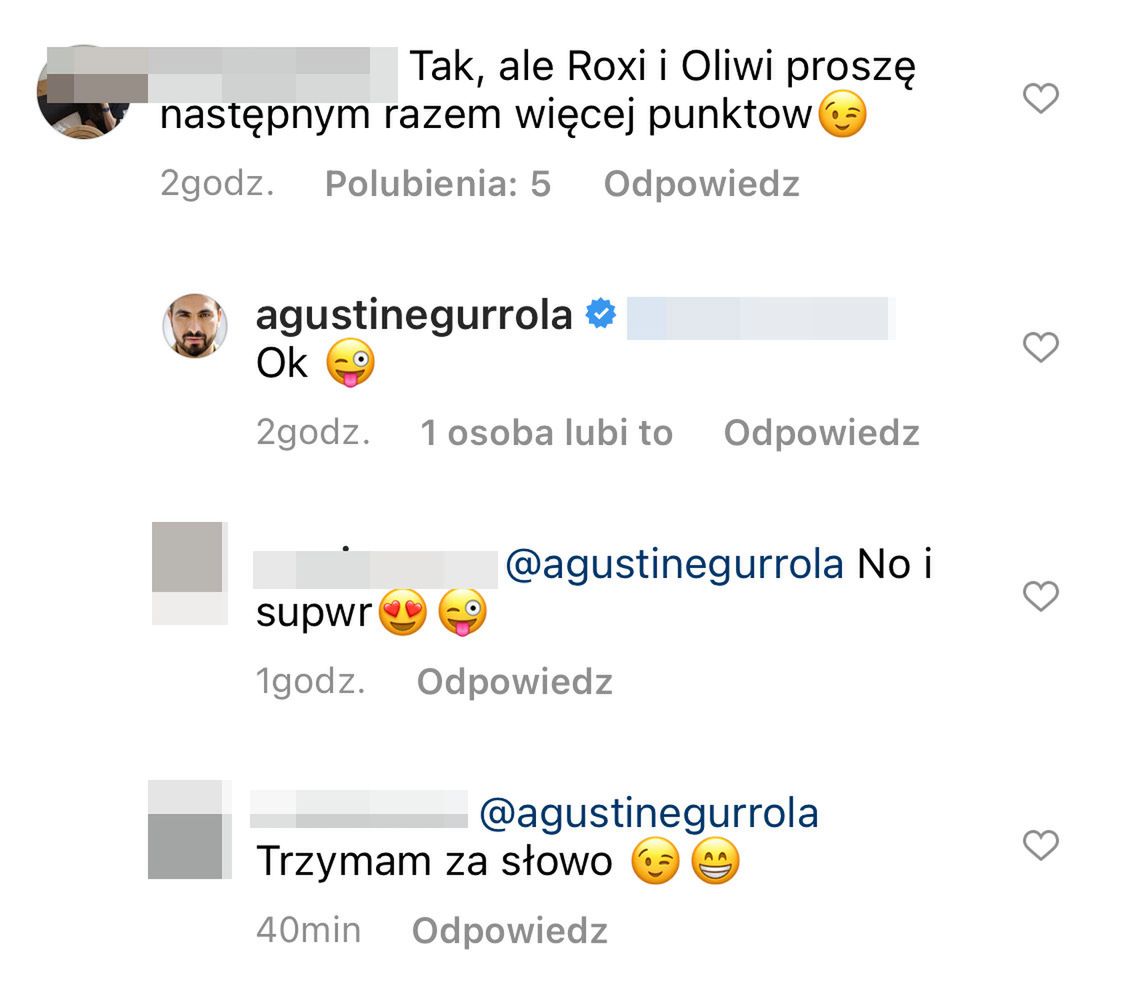 Agustin Egurrola dyskutuje z fankami Roksany Węgiel