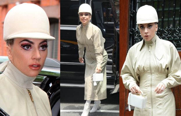 Lady Gaga spaceruje po Nowym Jorku w skórzanym kombinezonie