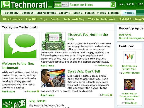 Rewolucja w blogowym katalogu Technorati