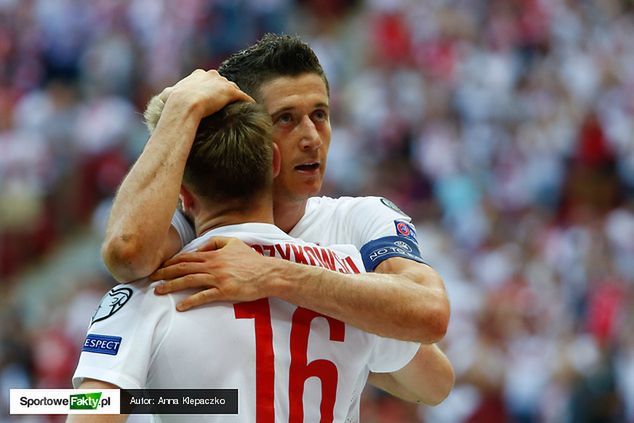 Robert Lewandowski i Jakub Błaszczykowski w czasie meczu z Gruzją