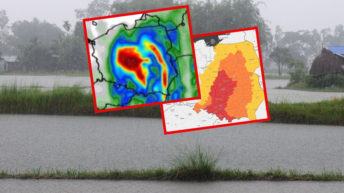 Intensywne opady deszczu nad Polską