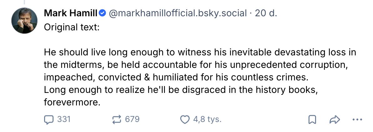 Wyjaśnienie Marka Hamilla