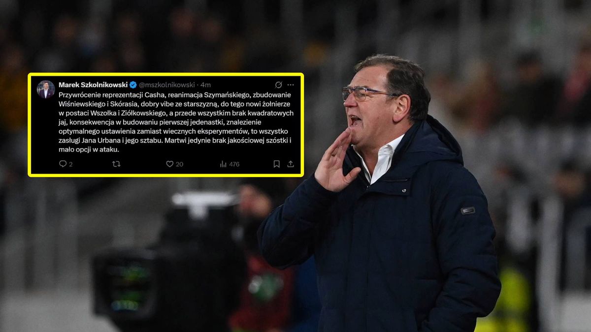 PAP / Piotr Nowak / Marek Szkolnikowski/X / Jan Urban / wpis Marka Szkolnikowskiego po meczu Litwa - Polska