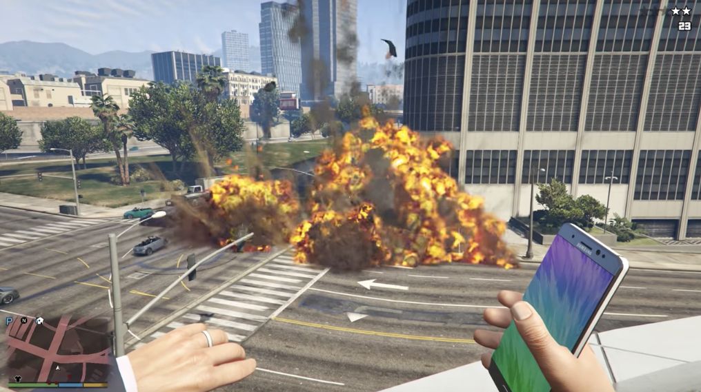 Note 7 bombą w GTA V: Samsung chce cenzurować YouTube'a, ten się nie daje