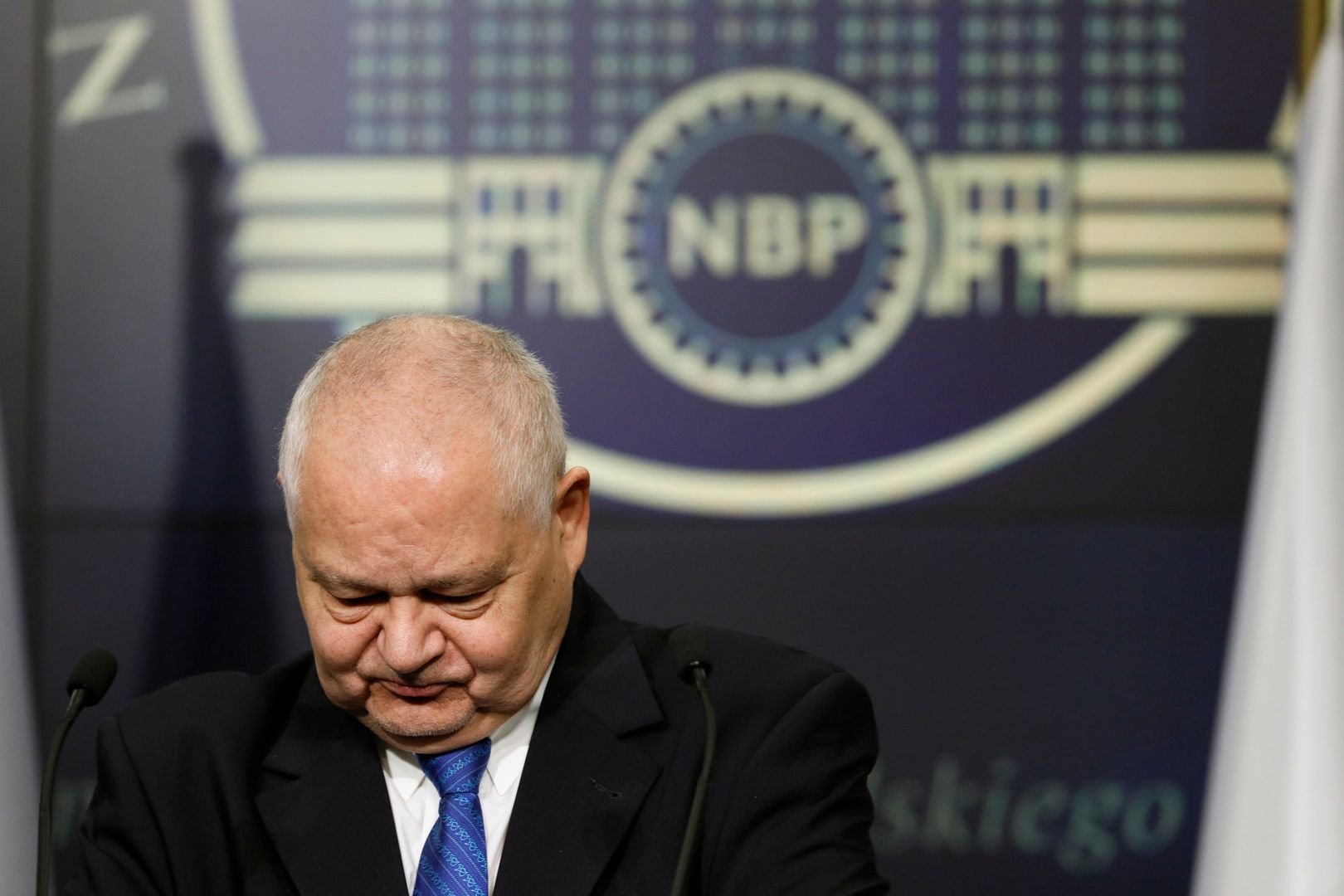 Adam Glapinski, governor of Poland's central bank, also known as Narodowy Bank Polski (NBP), during a news conference in Warsaw, Poland, on Wednesday, Feb. 9, 2022. Poland increased borrowing costs for a fifth consecutive month to an almost nine-year high as pressure grows on the central bank to tame record inflation in eastern Europe's largest economy. Photographer: Piotr Malecki/Bloomberg via Getty Images