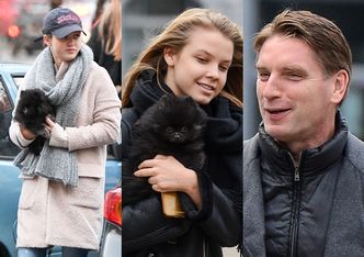Tomasz Lis na spacerze z córkami i psem (ZDJĘCIA)