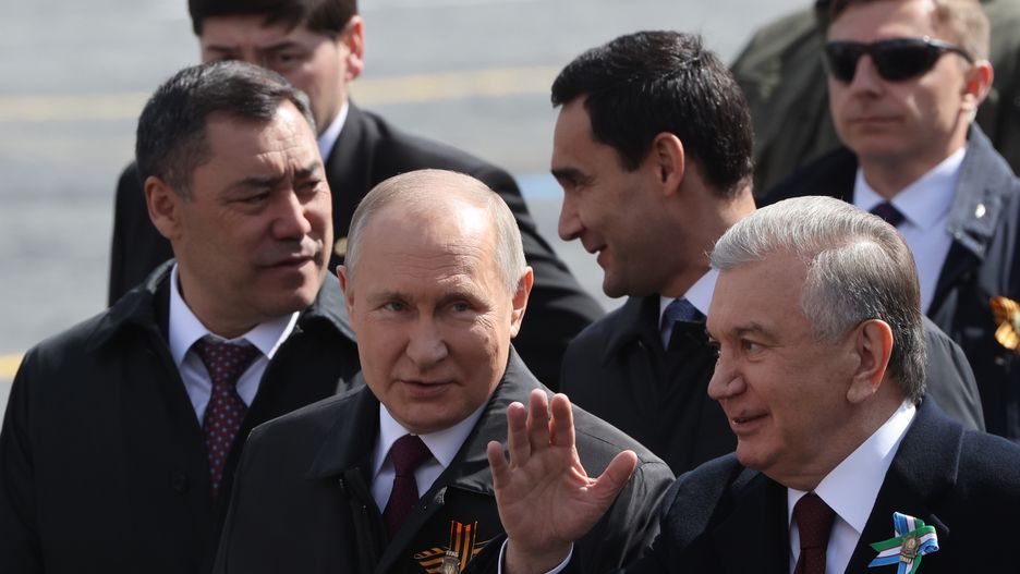 Wołodimir Putin na paradzie z okazji Dnia Zwycięstwa 9 maja 2023