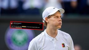 Dowiedział się, co zrobił Sinner. "Daliśmy się nabrać panie i panowie"