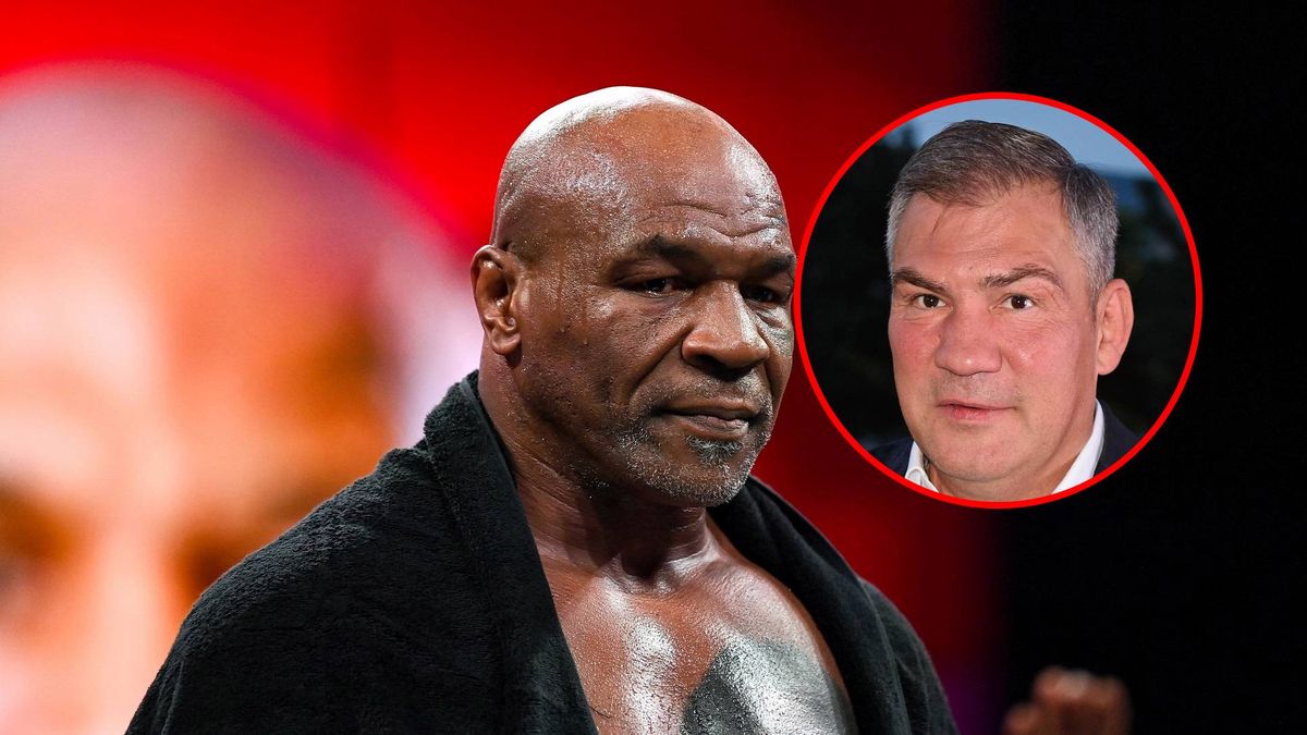 Getty Images / Tristar Media/Stephen McCarthy/Sportsfile / Na zdjęciu: Mike Tyson, w kółku Dariusz Michalczewski.