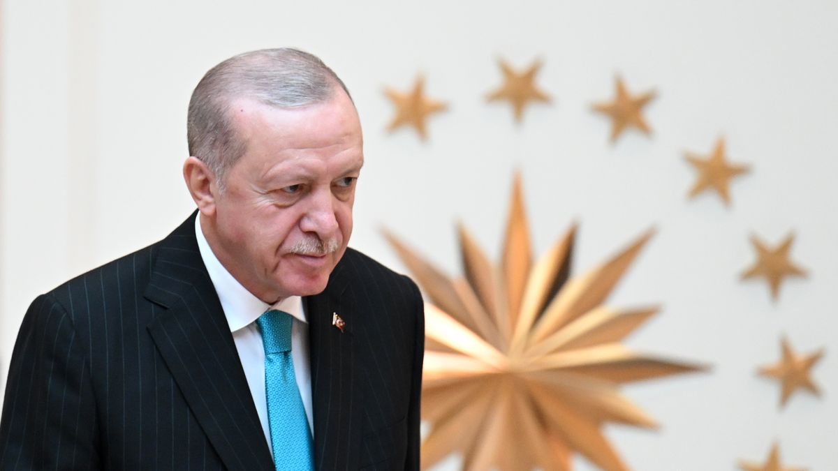 ANKARA, TURKIYE - SEPTEMBER 09: Turkish President Recep Tayyip Erdogan receives credentials from ambassadors at Presidential Complex in Ankara, Turkiye on September 09, 2025. (Photo by Mehmet Ali Ozcan/Anadolu via Getty Images)