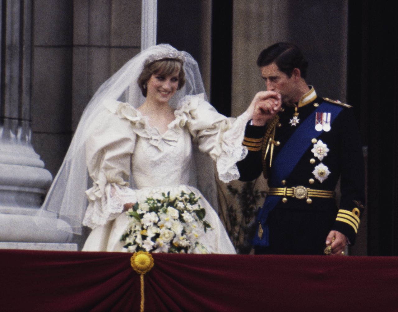 Princess Diana in a wedding dress