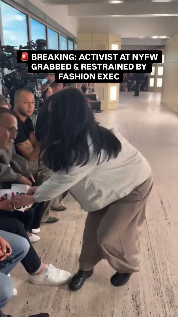 Protest aktywistów na New York Fashion Week