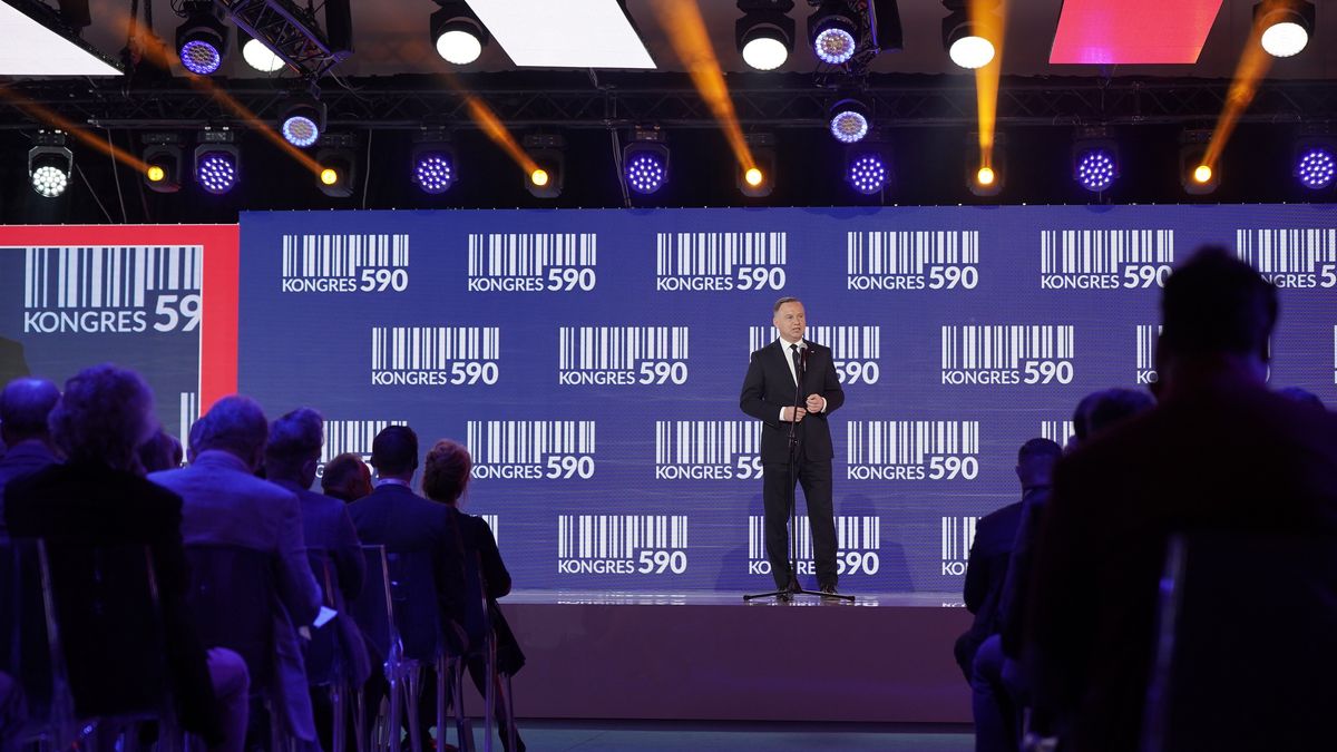 Prezydent Andrzej Duda podczas Kongresu 590.