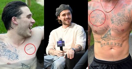 Brooklyn Beckham ZAKRYŁ kolejny tatuaż dla rodziców! Napis "Mommy's Boy" zniknął z jego piersi. Co go zastąpiło? (FOTO)