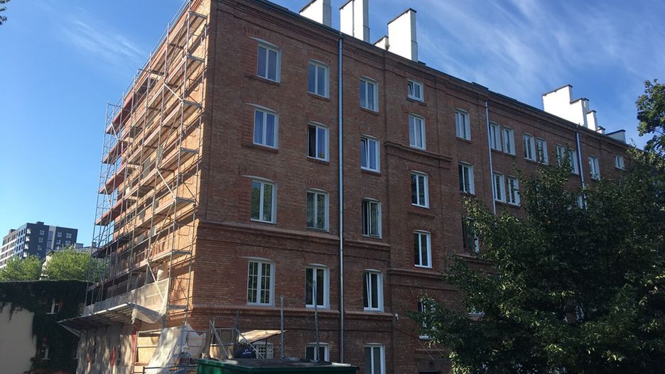 Warszawa. Wawelberga 3 pod koniec prac