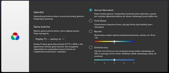 Zenbook Pro 15 Flip OLED gama kolorów