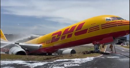 Wypadek samolotu firmy kurierskiej DHL. Nagranie z lotniska w Kostaryce