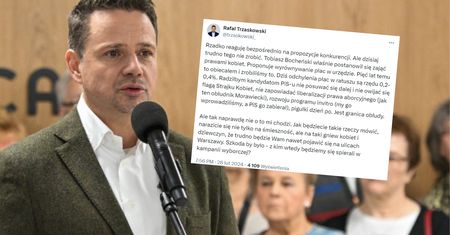 Trzaskowski reaguje na zapowiedzi Bocheńskiego. "Jest granica obłudy"