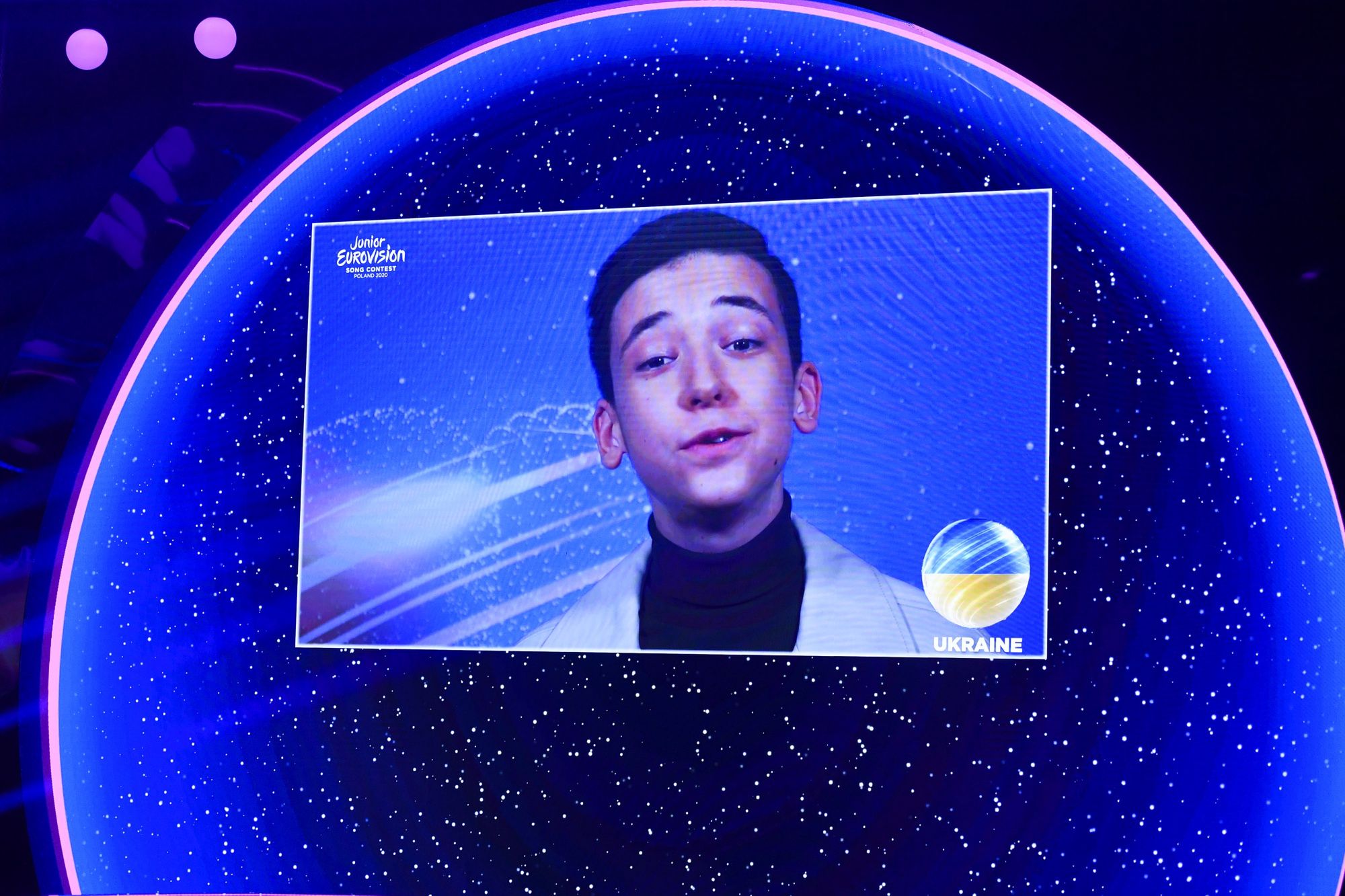 Ołeksandr Bałabanow podczas Eurowizji Junior 2020