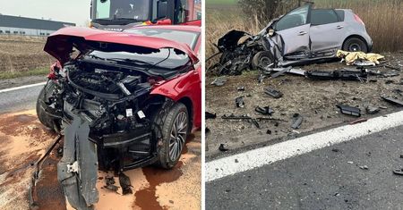 Są różne wersje wypadku. Pięciu rannych, kilka godzin utrudnień