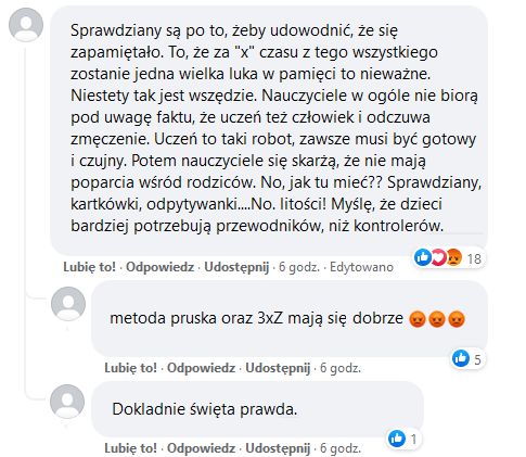 Dyskusja rodziców o systemie pruskim