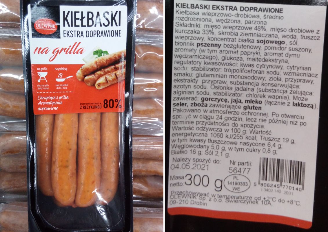 Kiełbaski firmy Olewnik