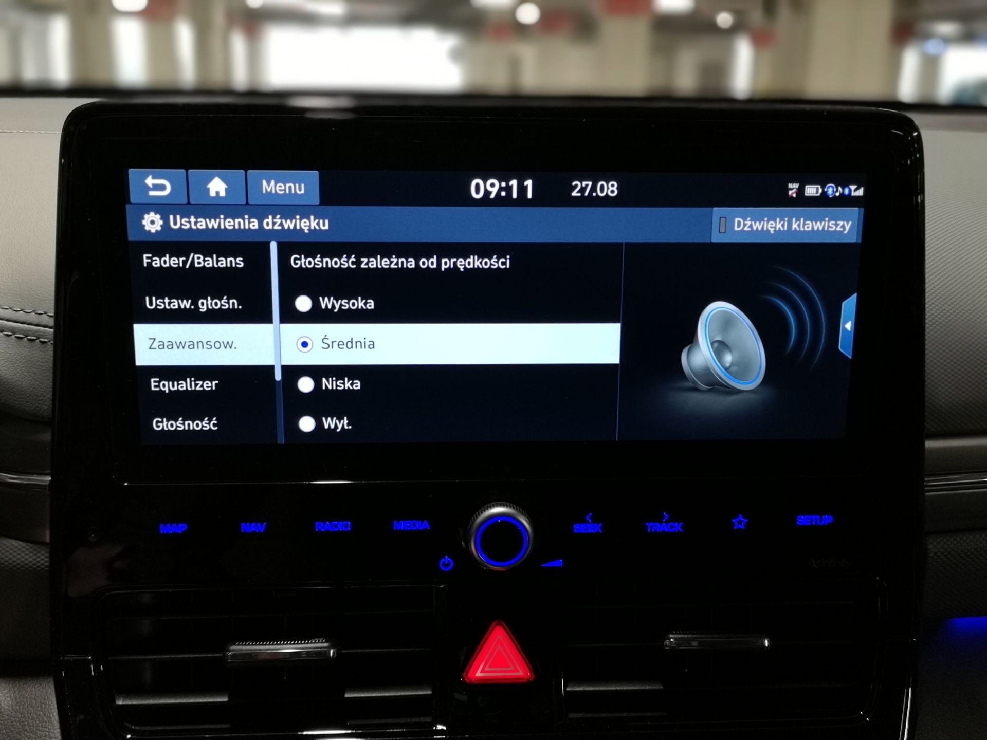 Hyundai Ioniq Electric: System zarządzania energią i audio Infinity 23