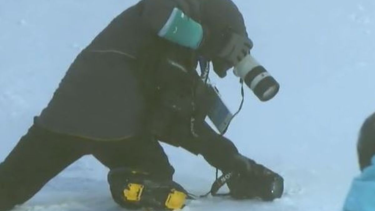 Fotograf łapie sprzęt