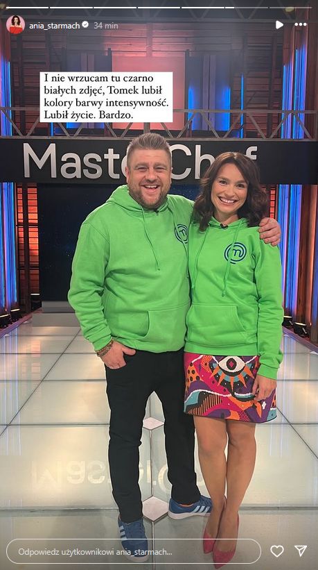 Anna Starmach żegna Tomasza Jakubiaka