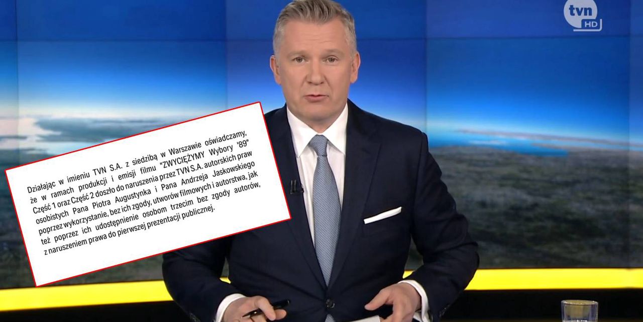 Grzegorz Kajdanowicz zapowiedział na antenie oświadczenie stacji TVN 