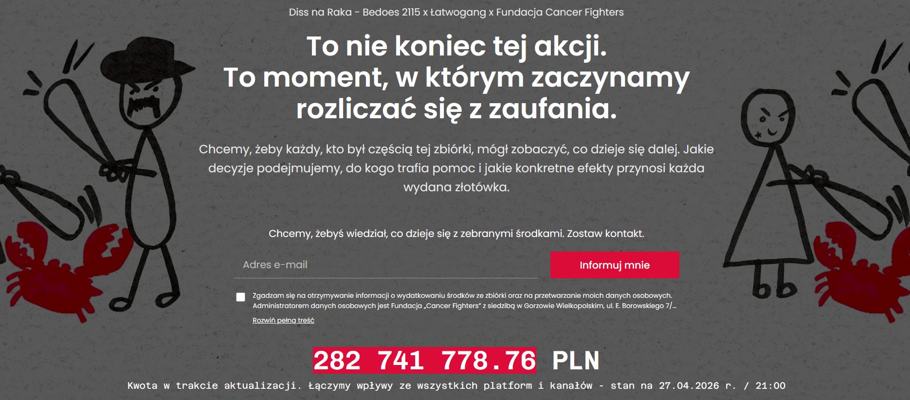 Zaktualizowany licznik zbiórki Łatwoganga. Tyle udało się zebrać