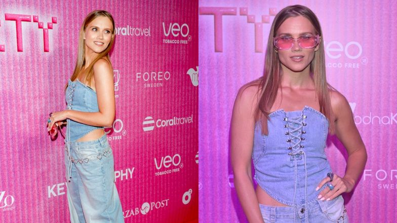 Agnieszka Kaczorowska na gali Pudelek Pink Party