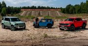 Trzy koncepcje terenówki - porównujemy Raptora z Defenderem i Suzuki Jimny. Każdy świetny na swój sposób
