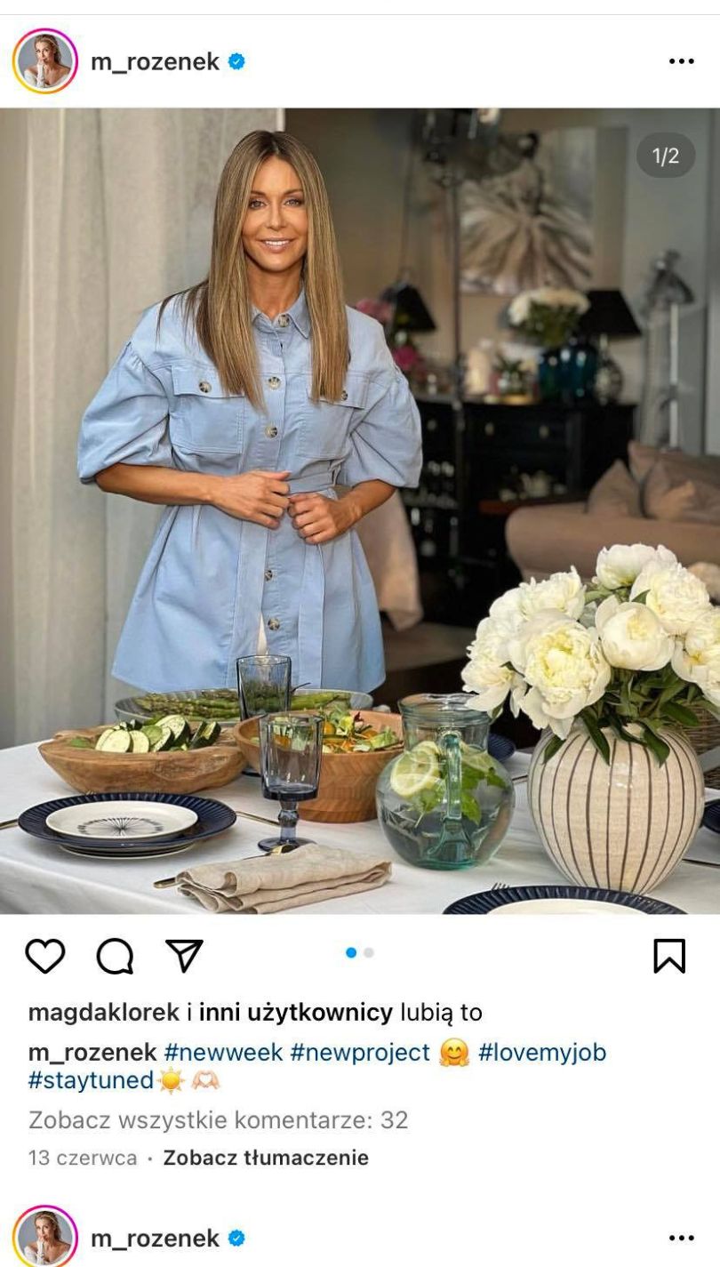 Małgorzata Rozenek zaprasza na perfekcyjne śniadanie, publikując zdjęcia z czerwca