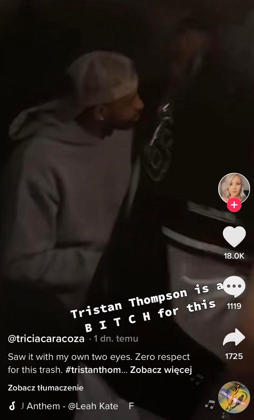 Tristan Thompson z nową sympatią na kolanach