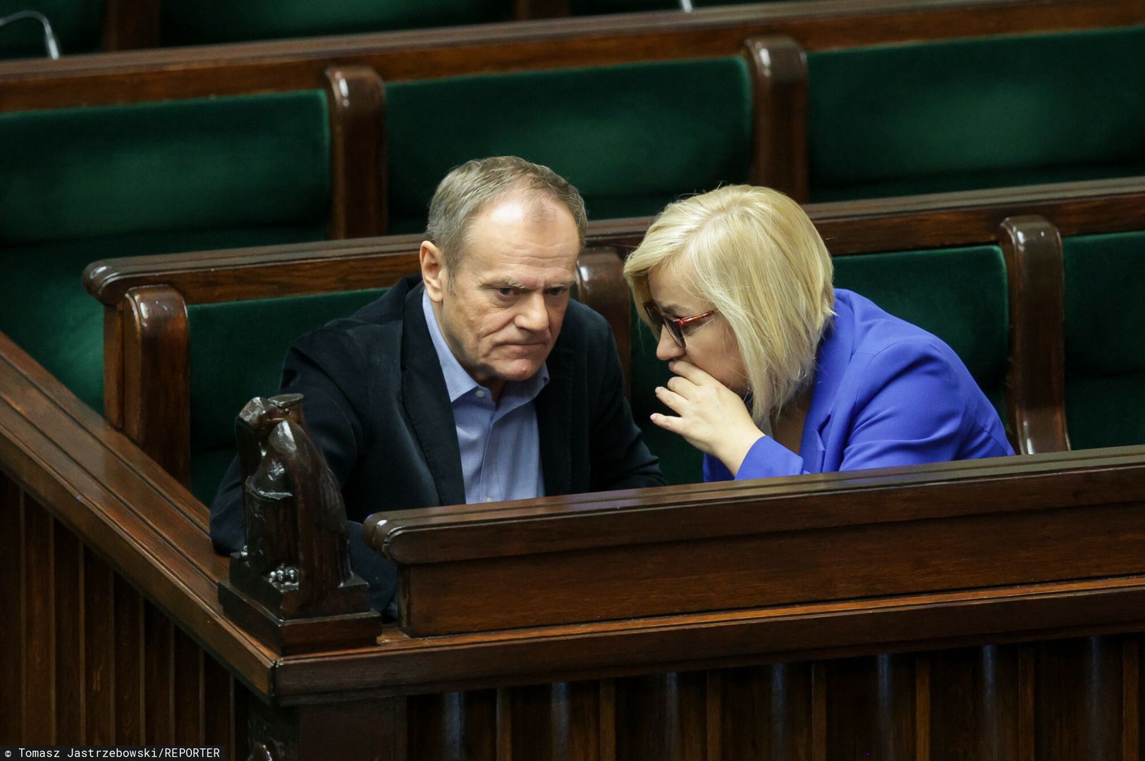 Premier Donald Tusk i minister klimatu Paulina Hennig-Kloska