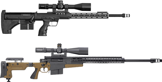 Karabin Desert Tech SRS-A2 vs konkurencja od Accuracy International.